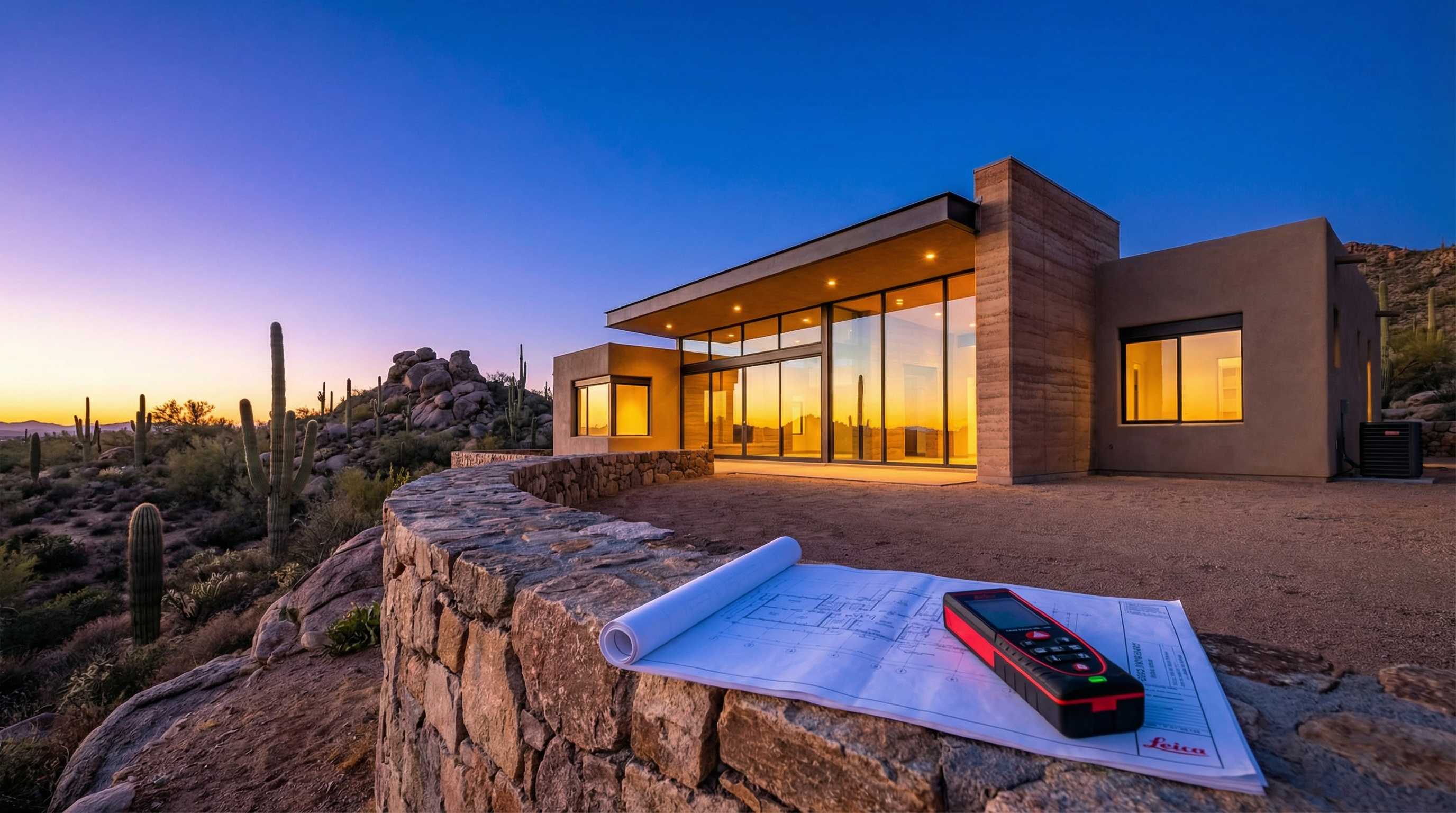 Modern home renovation in Tucson desert